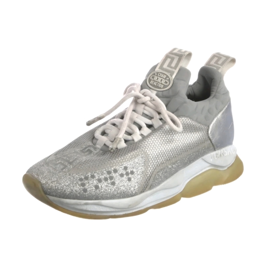 VersaceLeather Glitter Accents Sneakers EU 35.5 Wmns US Sz 5- 5.5